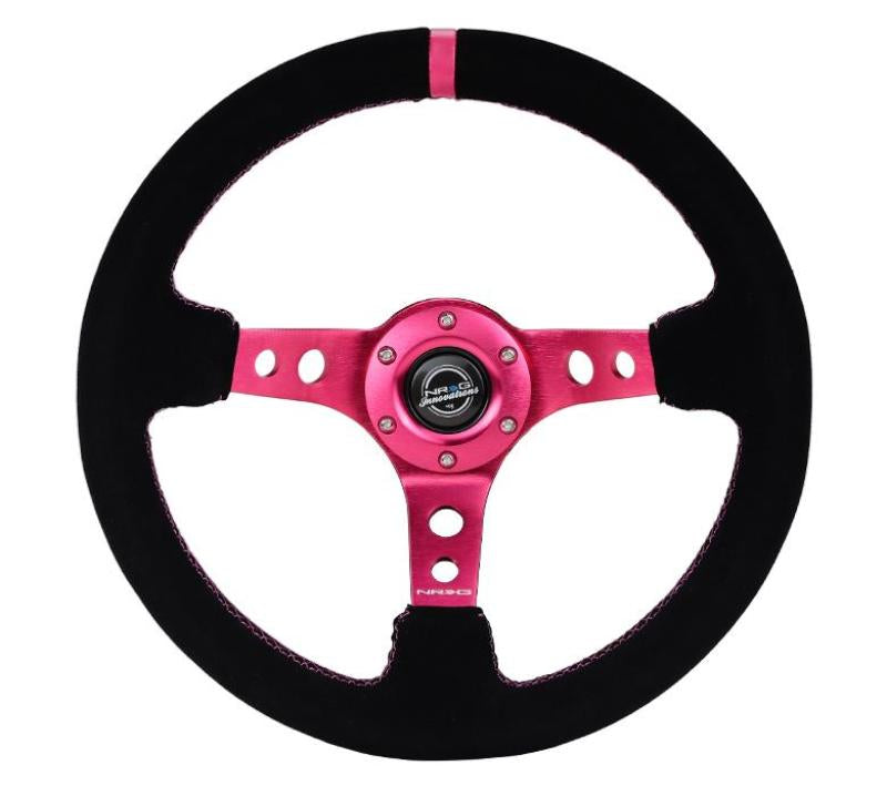 NRG 350MM 3" DEEP DISH WITH HOLES SUEDE