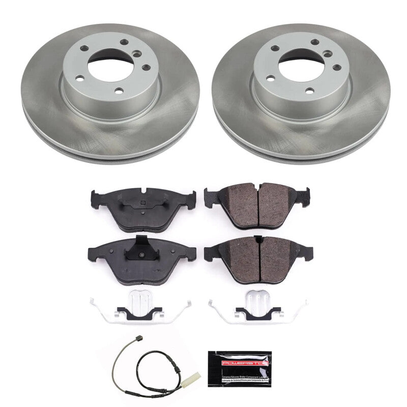 PowerStop 11-13 BMW 328i Front Semi-Coated Rotor Kit (SC8823)