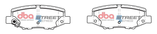 DBA Rear Street Series Brake Pads | Jeep Wrangler (07-17) (DB2003SS)