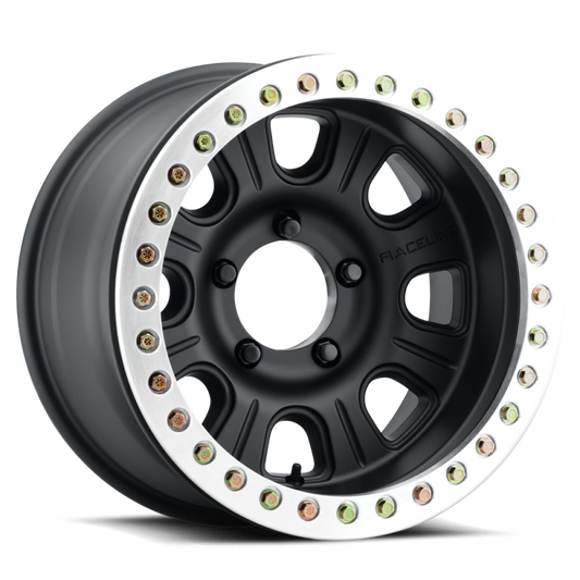 Raceline RT231 Monster Black & Machined Ring Beadlock | 17x9.5" -32mm | 5x127mm Wheel