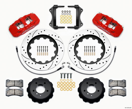 Wilwood AERO6 15.00" Drilled Front Hat Kit | BMW E90 Series (07-11) w/ Lines (140-13919-DR)