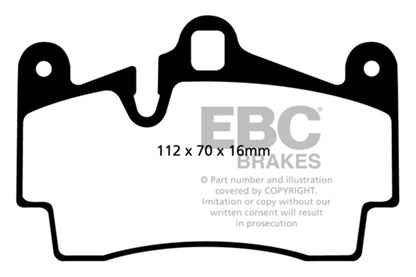 EBC Brakes DP51474NDX Bluestuff NDX Full Race Brake Pads for Cayenne/Q7/Touareg