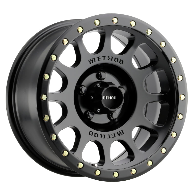 (set of 4) Method MR305 NV Matte Black | 20x10" -18mm | 5x5in Wheel