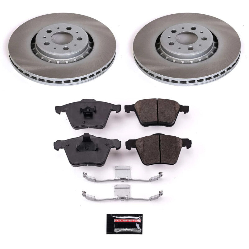 PowerStop 03-14 Volvo XC90 Front Semi-Coated Rotor Kit (SC4552)