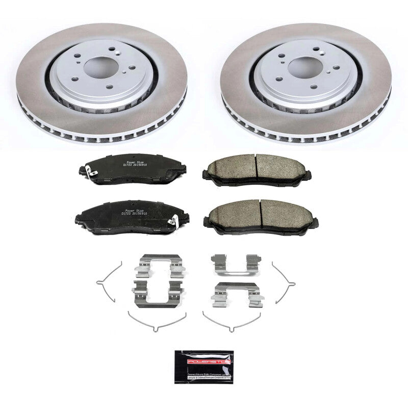 PowerStop 14-16 Acura MDX Front Semi-Coated Rotor Kit (SC6957)