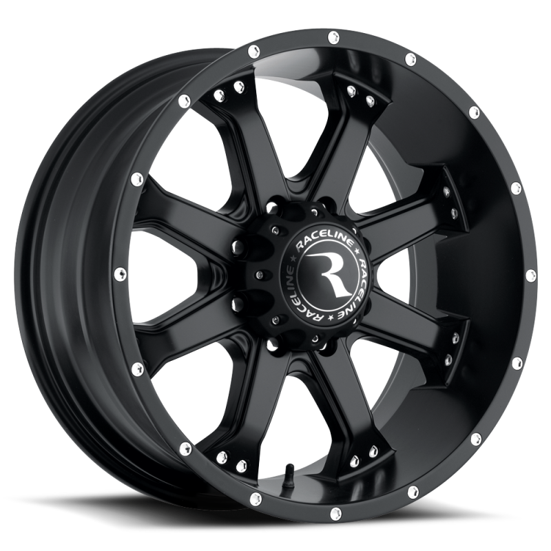 (set of 4) Raceline 991 Assault Satin Black | 17x9" +0mm | 5x127mm Wheel