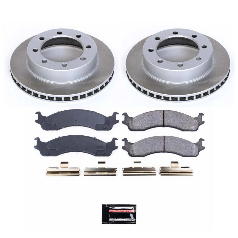 PowerStop 95-97 Ford F-350 Front Semi-Coated Rotor Kit (SC5089)