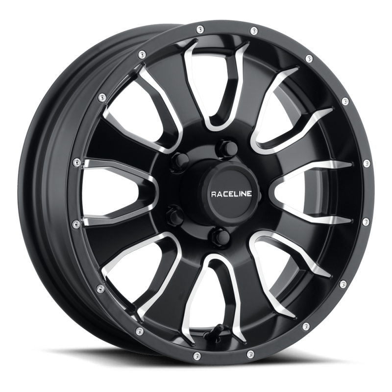 Raceline 860 Mamba Black & Machined | 15x6" +0mm | 6x139.7mm Wheel