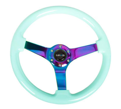 NRG 350MM 3" DEEP DISH WOOD GRAIN STEERING WHEEL