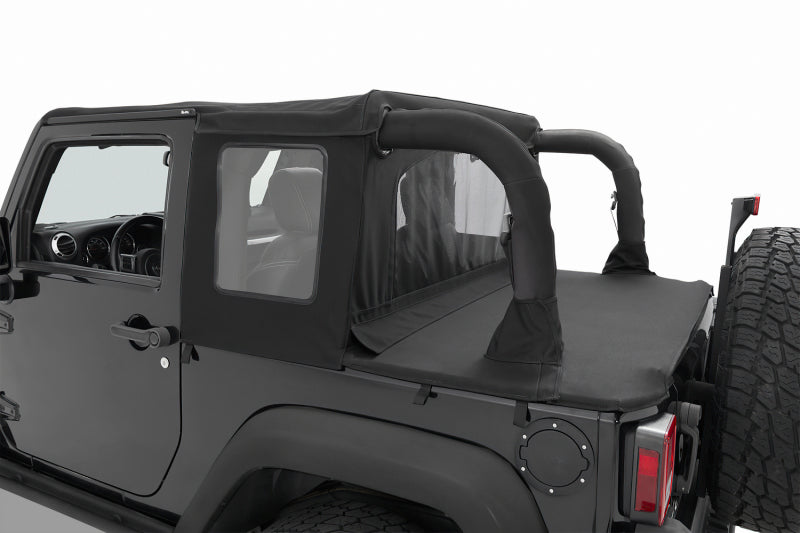 Bestop 53900-17 Halftop Soft Top Black Twill for 07-18 Jeep Wrangler JK 2DR