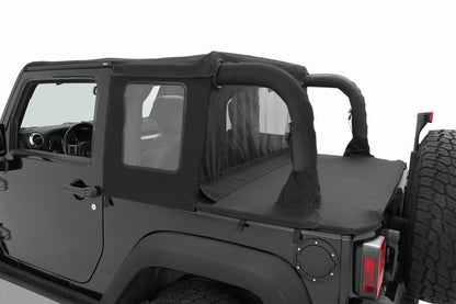 Bestop 53900-17 Halftop Soft Top Black Twill for 07-18 Jeep Wrangler JK 2DR