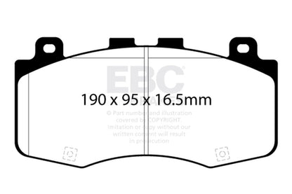 EBC Racing 2018+ Jeep Grand Cherokee Trackhawk 6.2L S/C RP-1 Race Front Brake Pads