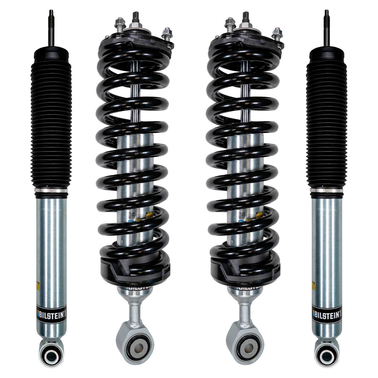 Bilstein 6112 Strut & Spring Assembled + Rear B8 6100 Shocks Set w/0-2.3" lift - 2022-2026 Toyota Tundra 4WD