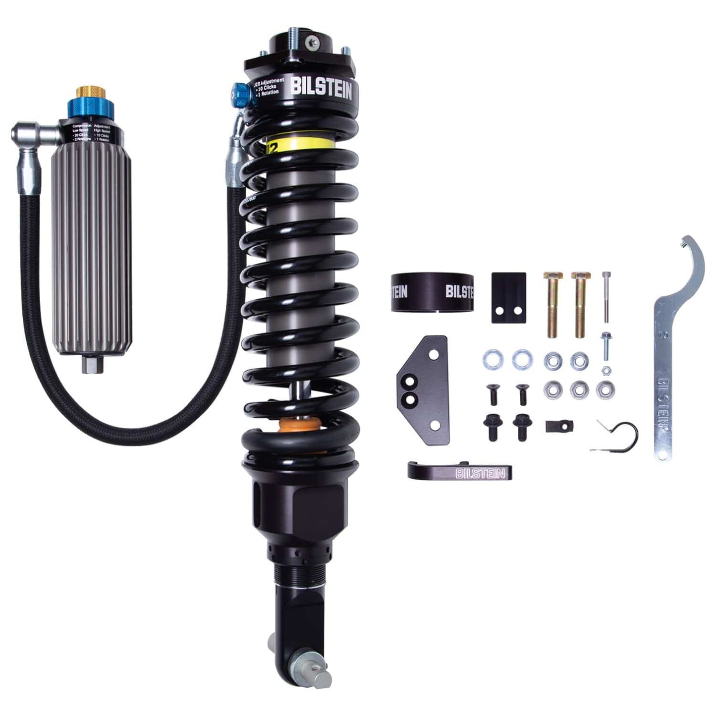 Bilstein B8 8112 (ZoneControl CR DSA+) Front Left Shock Absorber and Coil Spring Assembly for 2021-2024 Ford Bronco - 17.59 in. Collapsed