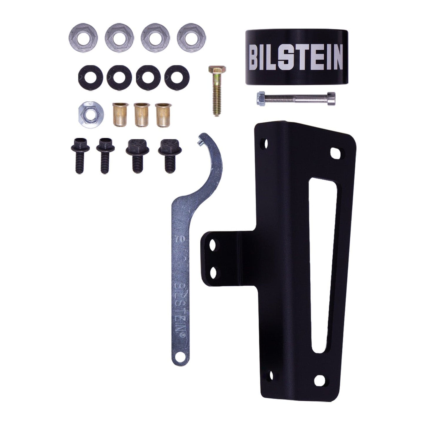 Bilstein B8 8112 (ZoneControl CR) Front Left Shock Absorber and Coil Spring Assembly for 2015-2021 Toyota Tundra - 25.79 in. Extended, EVO Grey