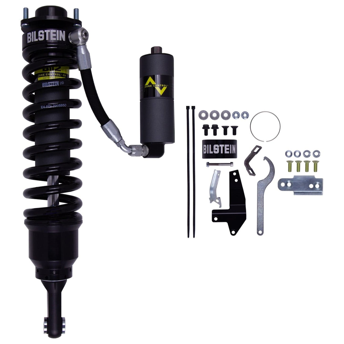 Bilstein B8 8112 (ZoneControl CR) Front Right Shock Absorber and Coil Spring Assembly for 2003-2009 Lexus GX470 - 22.80 in. Extended, EVO Grey