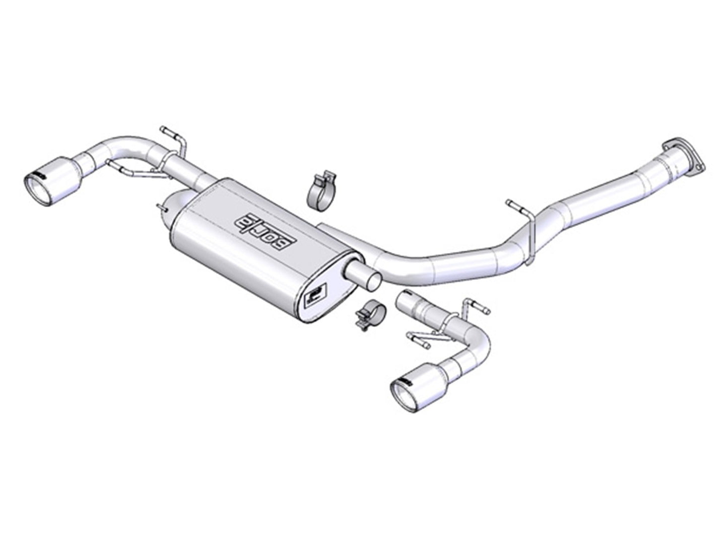 Borla Cat-Back Exhaust System - EC-Type | 2004-2009 Mazda RX-8 1.3L (1014015)