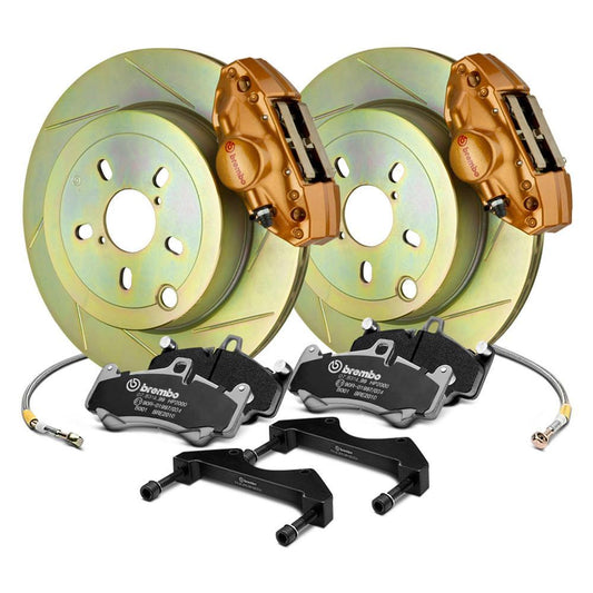 Brembo GT Series Slotted Gold Rotor Brake Kit | 2002-2007 Subaru WRX (2E5.5001A4)