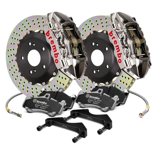 Brembo GT-R Series Cross Drilled 2-Piece Rotor Rear Big Brake Kit | Multiple Subaru Fitments (2P1.8042AR)