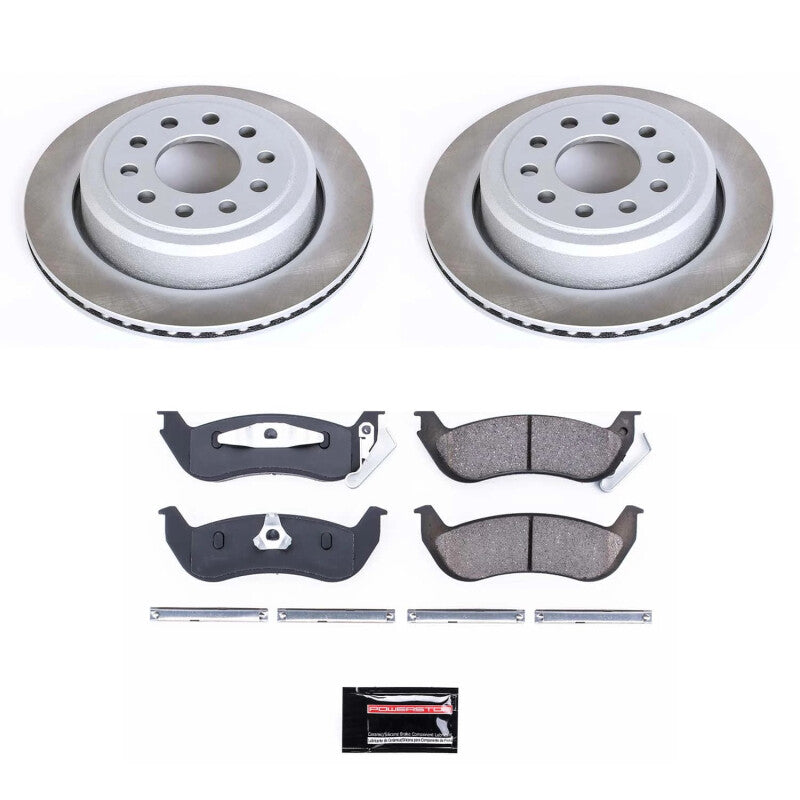PowerStop 03-11 Lincoln Town Car Rear Semi-Coated Rotor Kit (SC5293)
