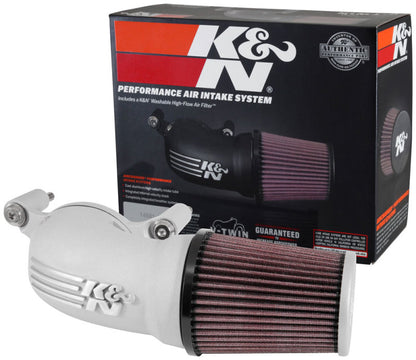 K&N 57-1137S Performance Air Intake System for Harley-Davidson (Silver)