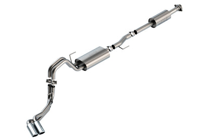 Borla 3" Dual Side Exit Touring Cat-Back | Ford F-150 (21) 2.7L/3.5L | 4dr CC SB EC STB Lari/King R/Plnum/LTD 3/2.25 DSE CB Tips (140870)