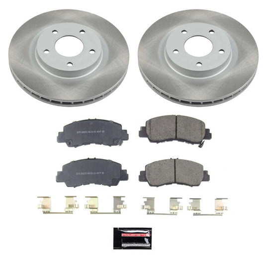 PowerStop 18-20 Mitsubishi Eclipse Cross Front Semi-Coated Rotor Kit (SC8424)