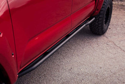 Body Armor Revo Rock Slider Steps Black for 05-23 Toyota Tacoma Double TC-4125