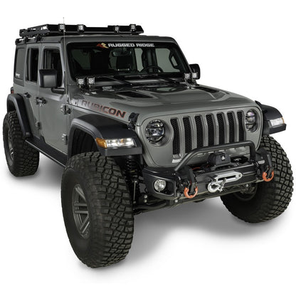 Rugged Ridge 11549.05 Arcus Front Bumper w/ Overrider for 2018‑26 Jeep JL/JT
