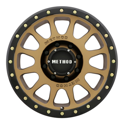 (set of 4) Method MR305 NV Bronze - Matte Black Lip | 20x10" -18mm | 8x170mm Wheel