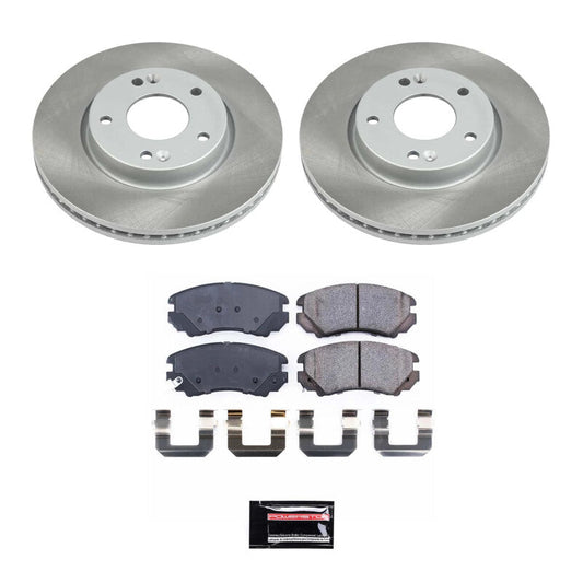 PowerStop 05-10 Kia Sportage Front Semi-Coated Rotor Kit (SC165)