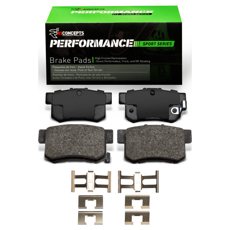 R1 Concepts Rear Perf Sport Pads w/HW | Honda S2000 (00-13) (2115-0537-03)