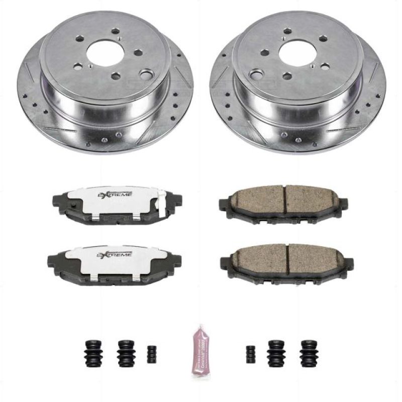 Power Stop Z26 Street Warrior Brake Kit - Rear | 08-14 Subaru WRX / 09-13 Forester XT (K4631-26)