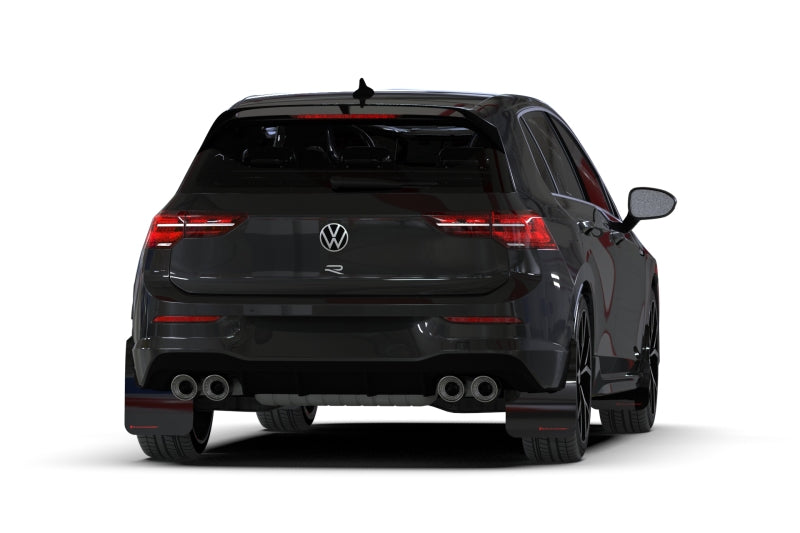 Rally Armor 22-25 VW MK8 Golf GTI/R Red UR Mud Flap w/White Logo
