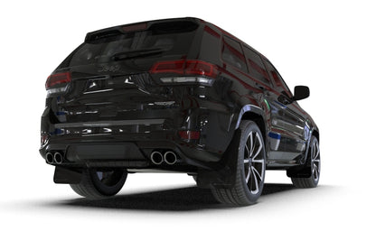 Rally Armor 18-22 Jeep Grand Cherokee SRT Trackhawk Black UR Mud Flap - White Logo