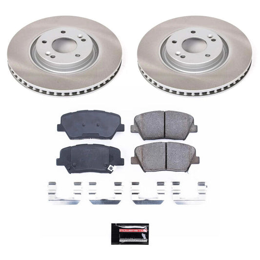PowerStop 12-17 Hyundai Azera Front Semi-Coated Rotor Kit (SC6764)