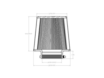 aFe Magnum FORCE Intake Replacement Air Filter w/ D2 Dry Media 4-1/2in F x8-1/2in B x7in T x8in H