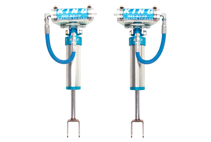 King Shocks 2.5 Performance Front & Rear Reservoir Non-Adjustable Shocks Set - 2011-2026 GMC Sierra 2500 HD 4WD