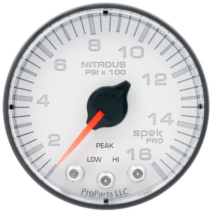 Autometer Spek-Pro 2 & 1/16" Nitrous Press Gauge 1600PSI