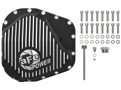 aFe POWER Pro Series Rear Diff Cover Black w/ Machined Fins Ford F-250/350 23-26 (Sterling 11.6)