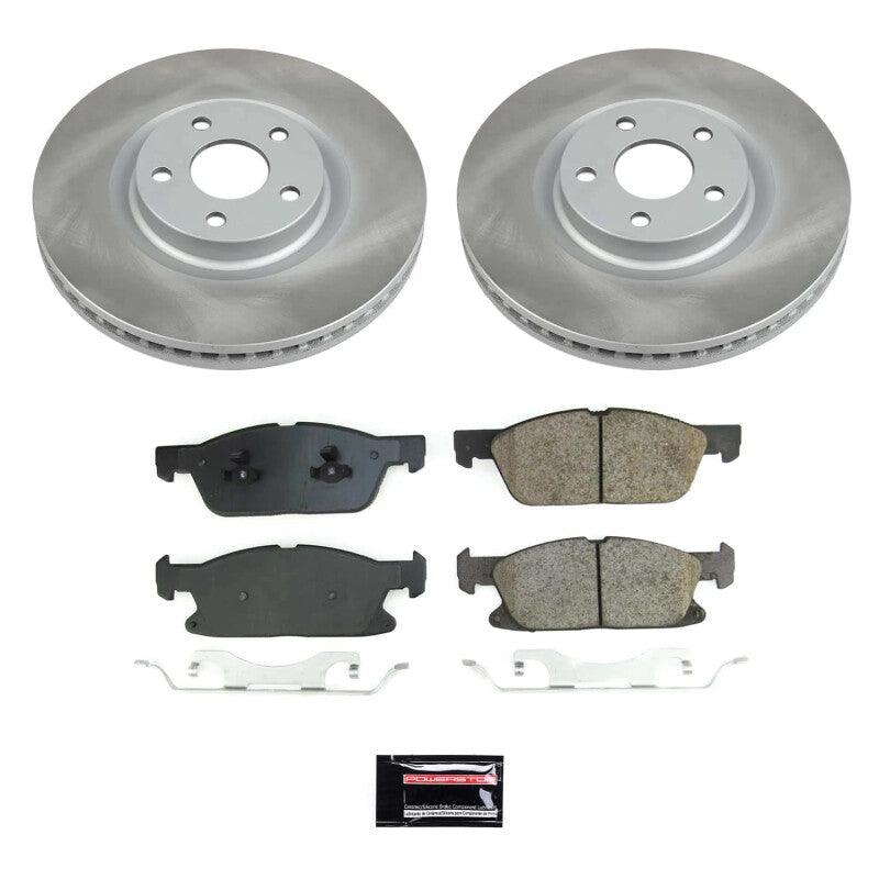 PowerStop 17-20 Lincoln Continental Front Semi-Coated Rotor Kit (SC8961)