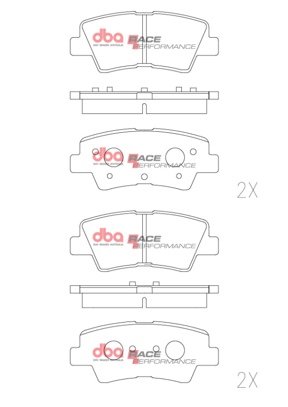DBA Rear Race Performance Brake Pads | Hyundai Kona N-Line (21-23) (DB2076RP)