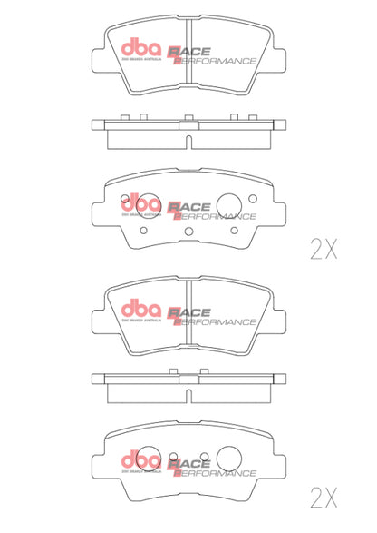 DBA Rear Race Performance Brake Pads | Hyundai Kona N-Line (21-23) (DB2076RP)