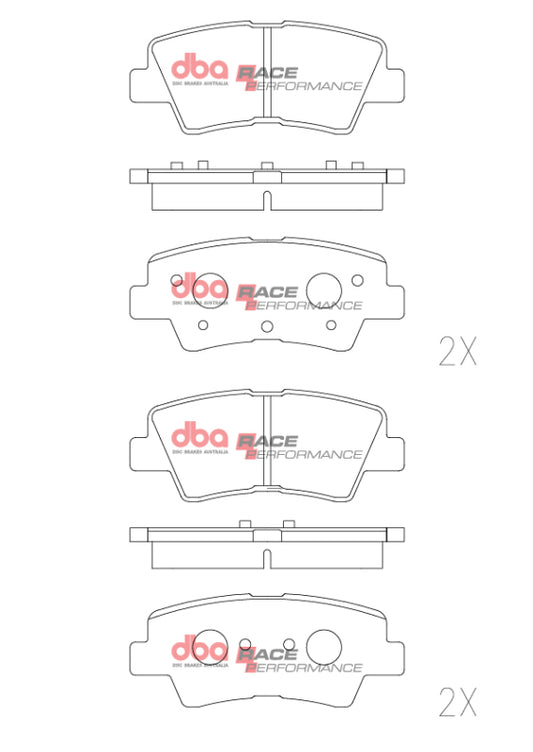 DBA Rear Race Performance Brake Pads | Hyundai Kona N-Line (21-23) (DB2076RP)