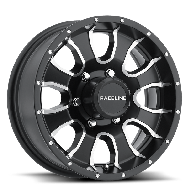 Raceline 860 Mamba Black & Machined | 15x6" +0mm | 6x139.7mm Wheel