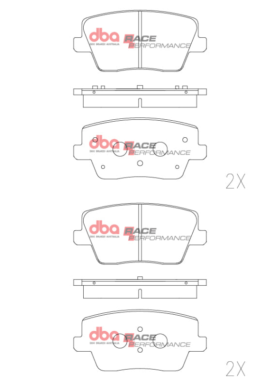 DBA RP Rear Race Performance Brake Pads | Hyundai Veloster (19-22) (DB15013RP)
