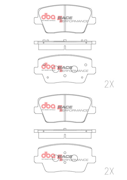 DBA RP Rear Race Performance Brake Pads | Hyundai Veloster (19-22) (DB15013RP)