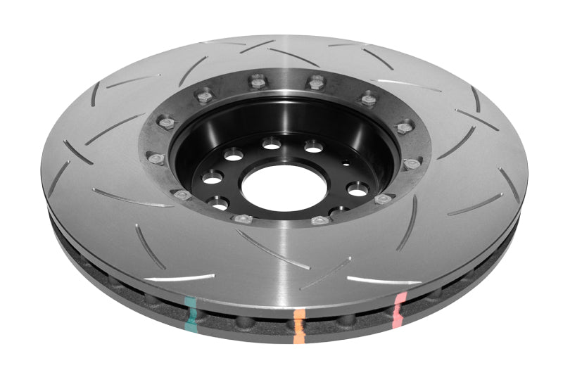 DBA Front 5000 Series Slotted Rotor w/ Black Hat | Volkswagen Golf R (12-13) (DBA52808V2BLKS)