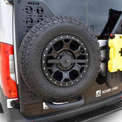 Westin 19-24 Mercedes-Benz Sprinter XTS Rear Tire Carrier - Textured Black