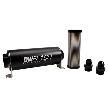Deatschwerks Universal 5 Micron 160mm Fuel Filter Kit (8-03-160-005K/-10/-38/-516/-6/-8)